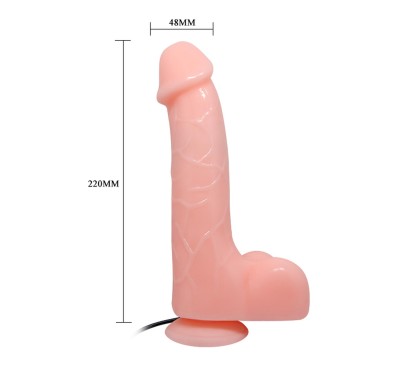 Wibrujące żylaste realistyczne dildo jądra 22 cm